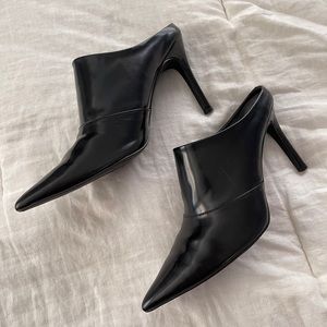 Patent Leather Mules - Black Forever 21 Heels